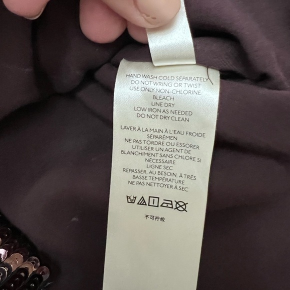 Anthropologie Maeve Women Kara Sequined Brown Mini Cocktail Dress Size SP - Picture 9 of 10